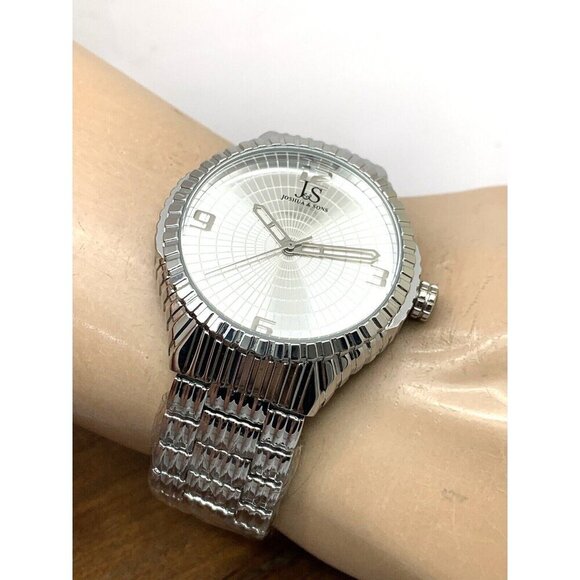 Joshua & Sons Men's Watch JS99SS Quartz Silver Stainless Steel 44mm - Picture 6 of 14